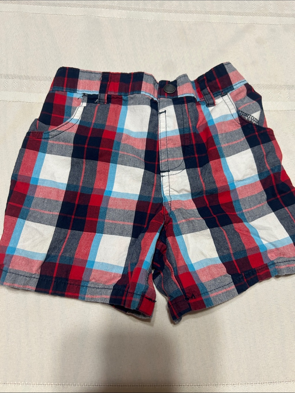 Garanimals Red, Navy & Light Blue Plaid Shorts